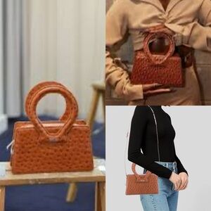 Luar Ana bag small ostrich embossed leather super cute
